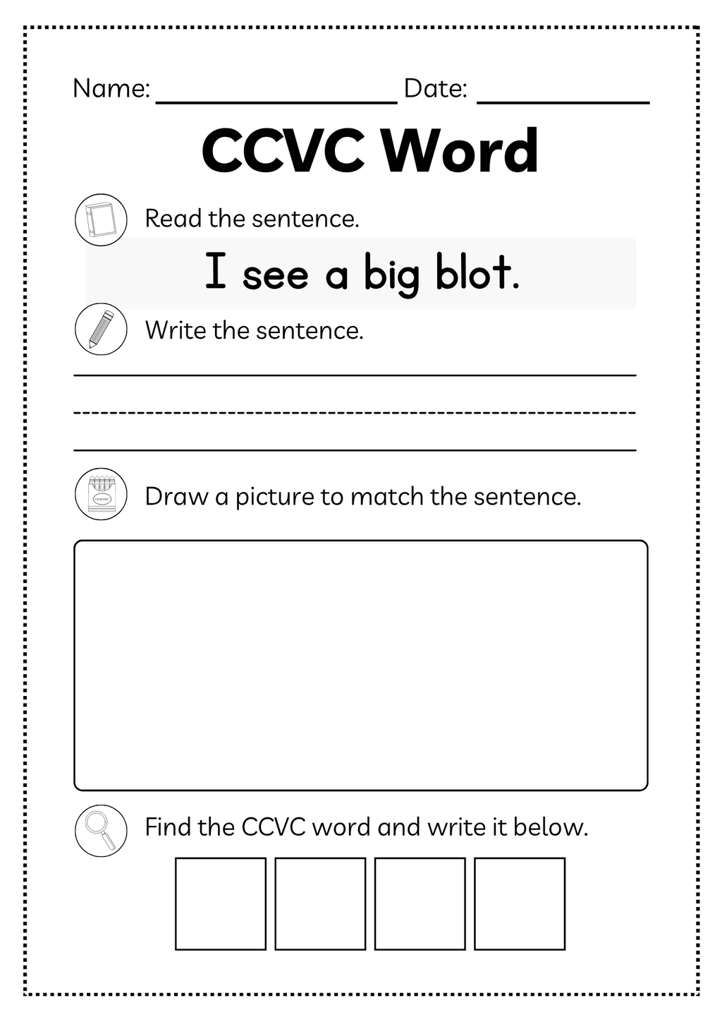CCVC Word Workbook 53 pages | Printable Phonics Activities