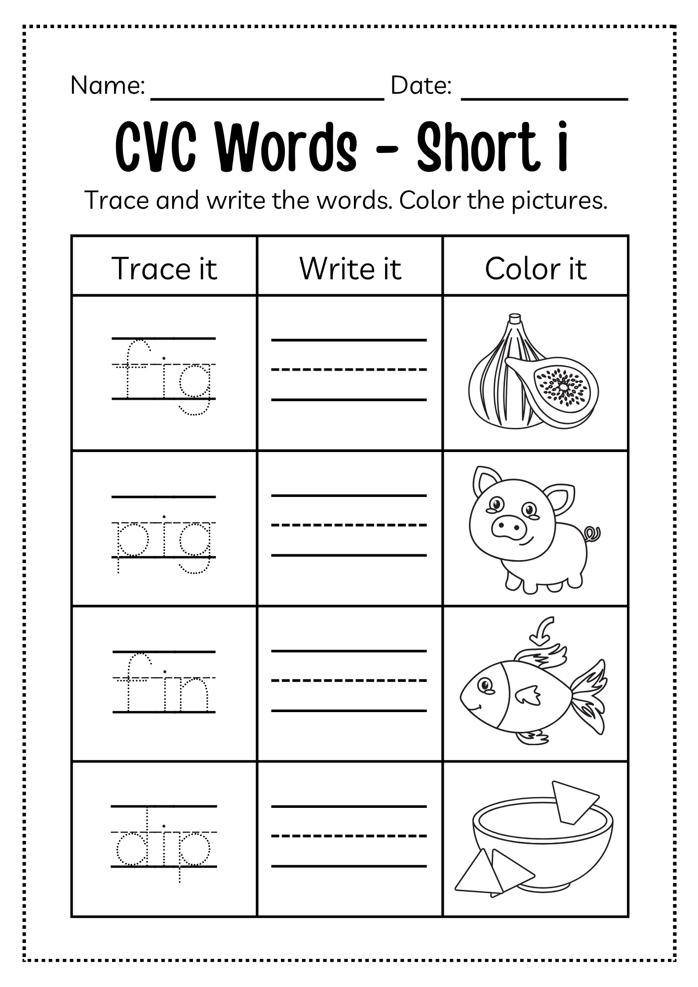 CVC Word Workbook 76 pages | Printable Phonics Activities