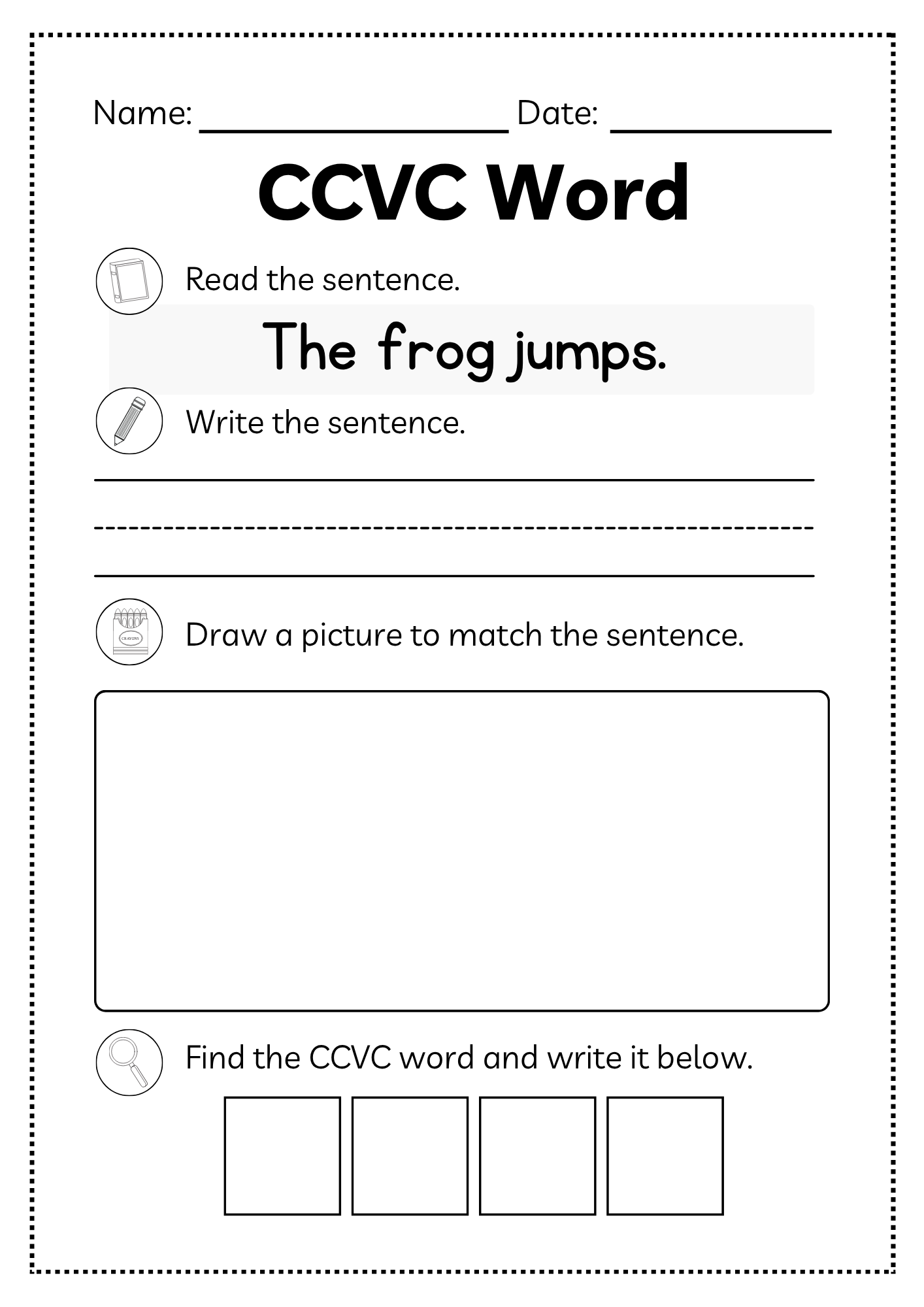 CCVC Word Workbook 53 pages | Printable Phonics Activities