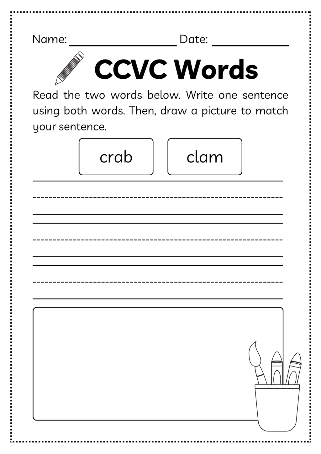 CCVC Word Workbook 53 pages | Printable Phonics Activities