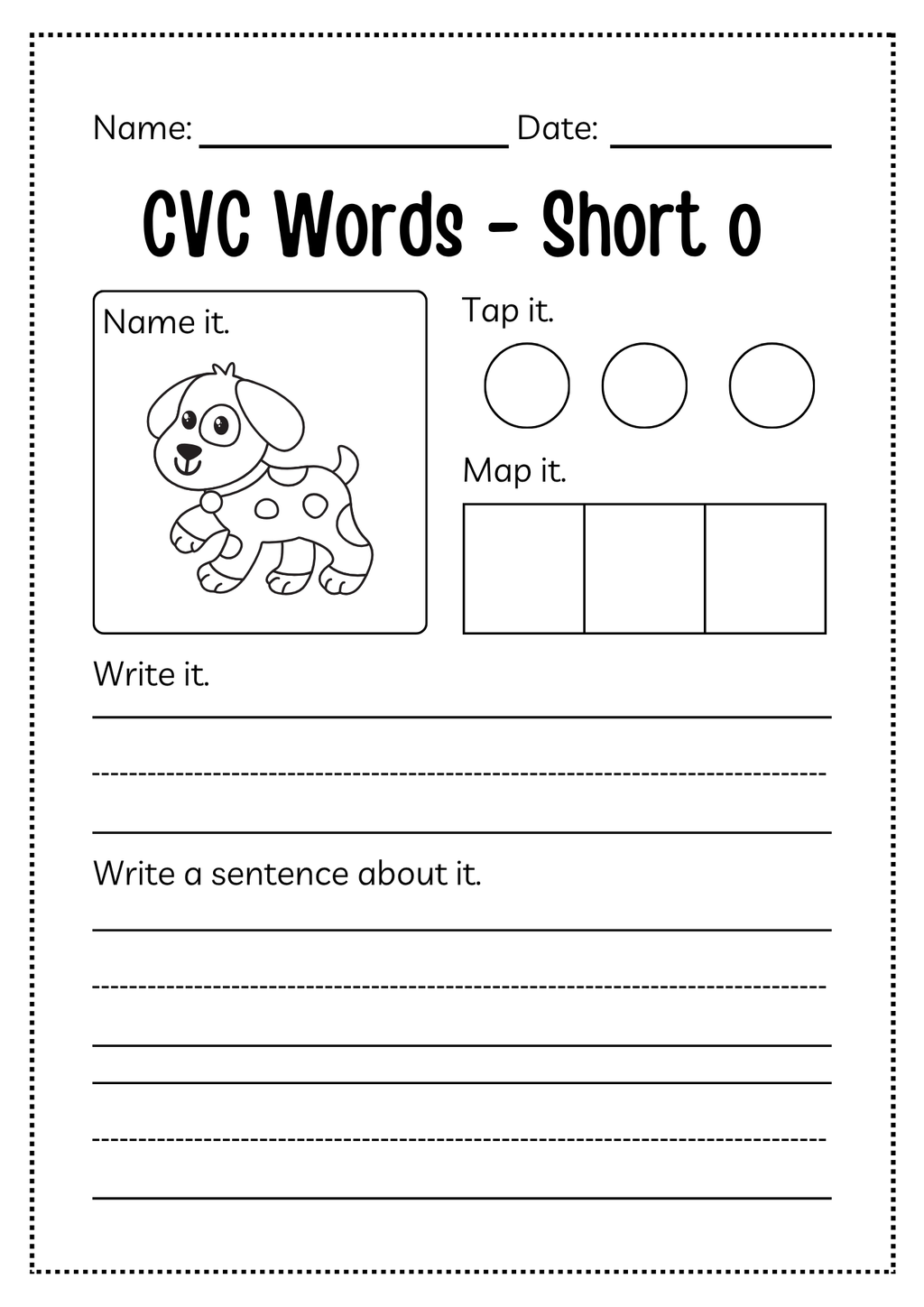 CVC Word Workbook 76 pages | Printable Phonics Activities