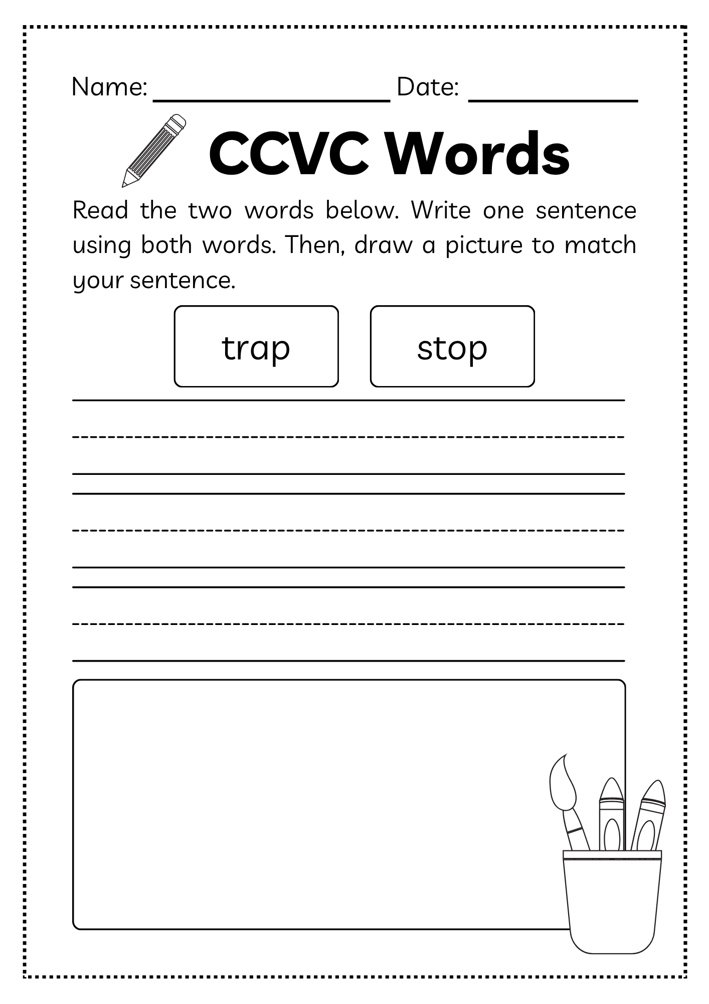 CCVC Word Workbook 53 pages | Printable Phonics Activities