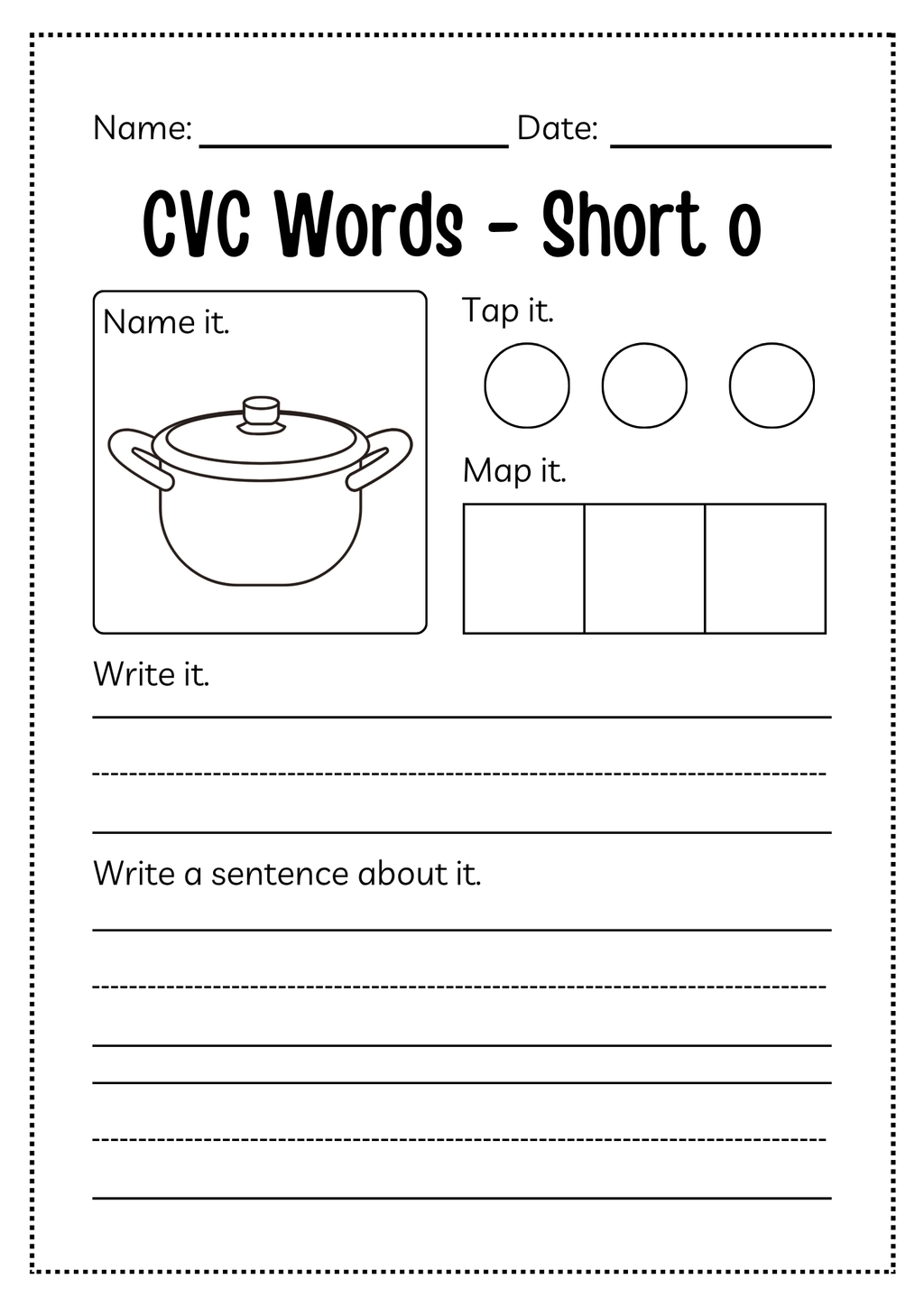 CVC Word Workbook 76 pages | Printable Phonics Activities