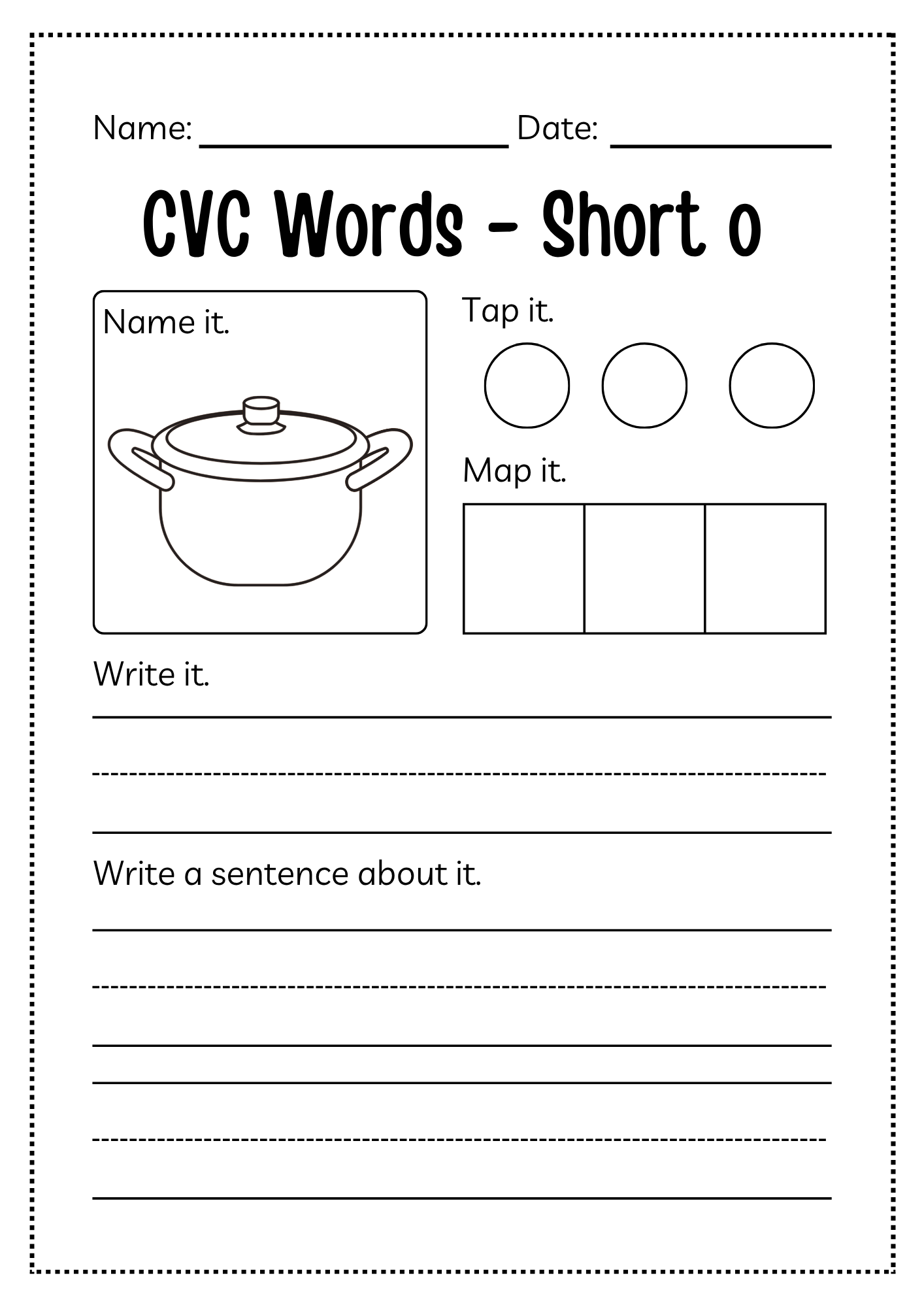 CVC Word Workbook 76 pages | Printable Phonics Activities
