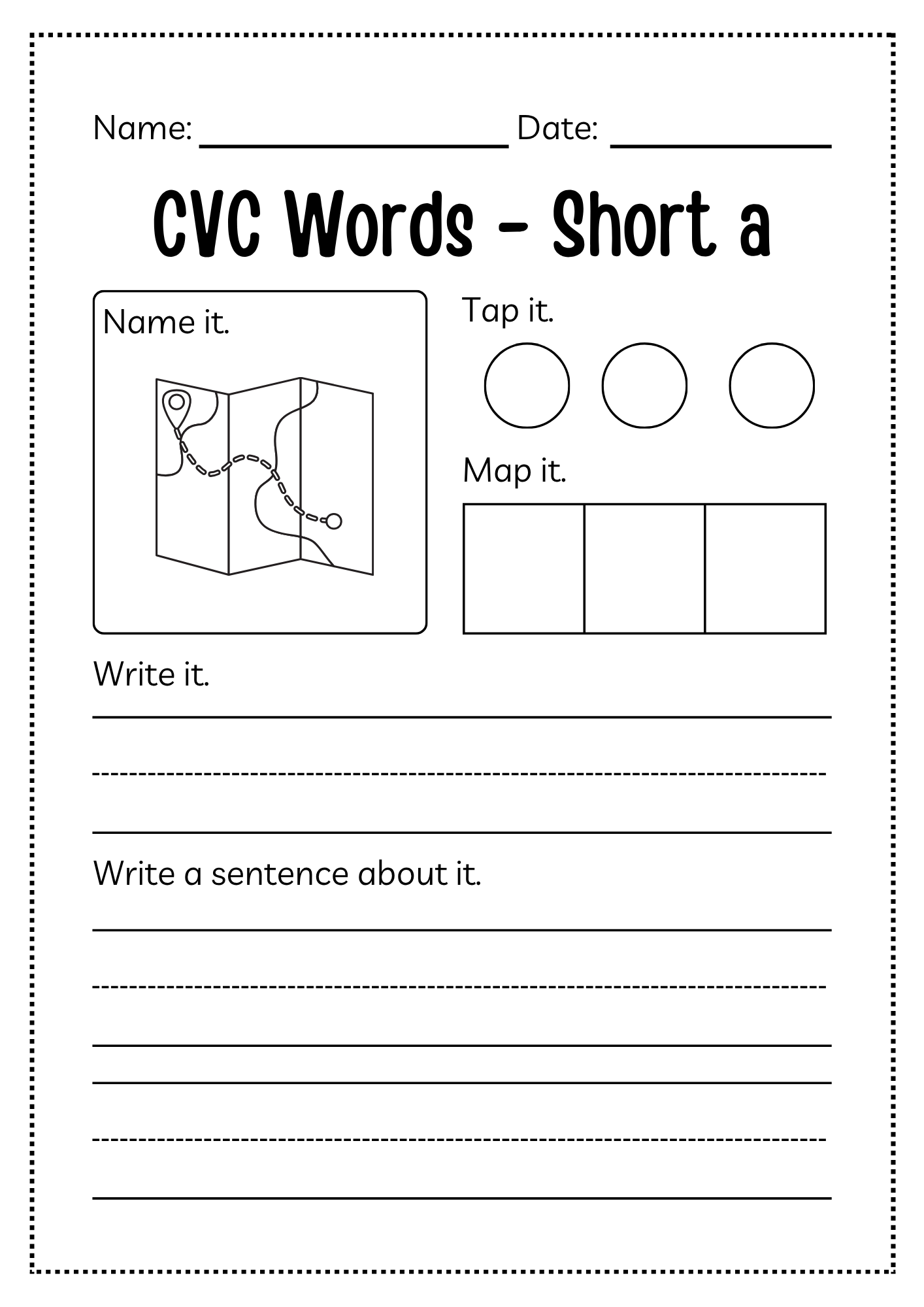 CVC Word Workbook 76 pages | Printable Phonics Activities
