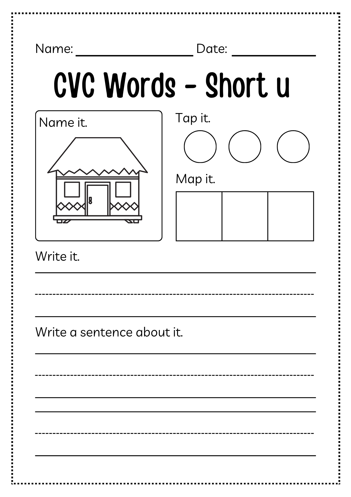 CVC Word Workbook 76 pages | Printable Phonics Activities