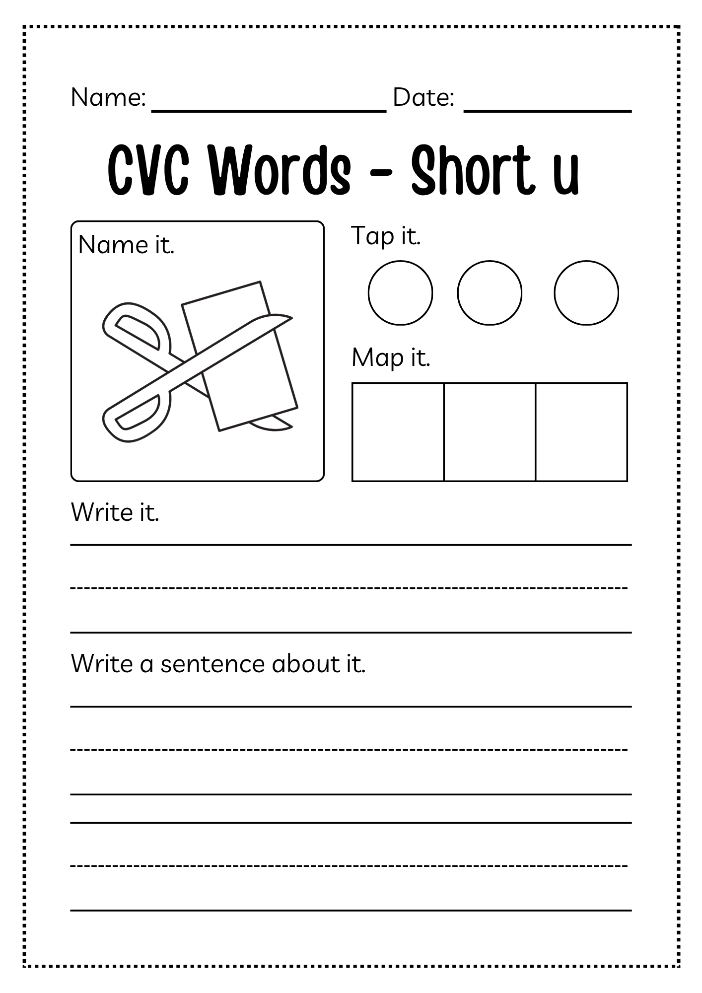 CVC Word Workbook 76 pages | Printable Phonics Activities