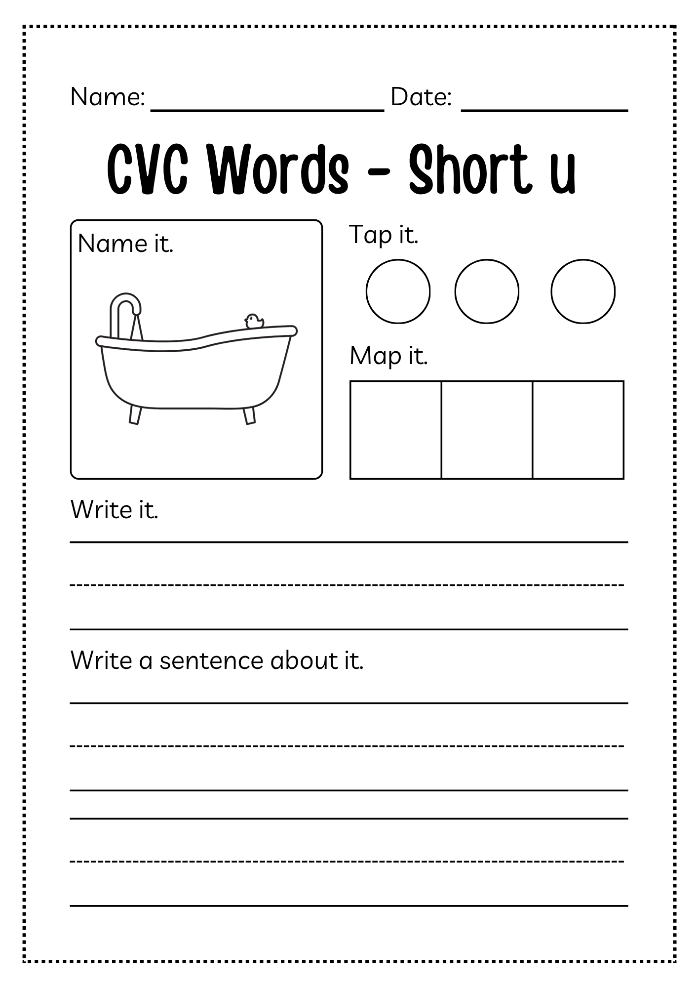CVC Word Workbook 76 pages | Printable Phonics Activities