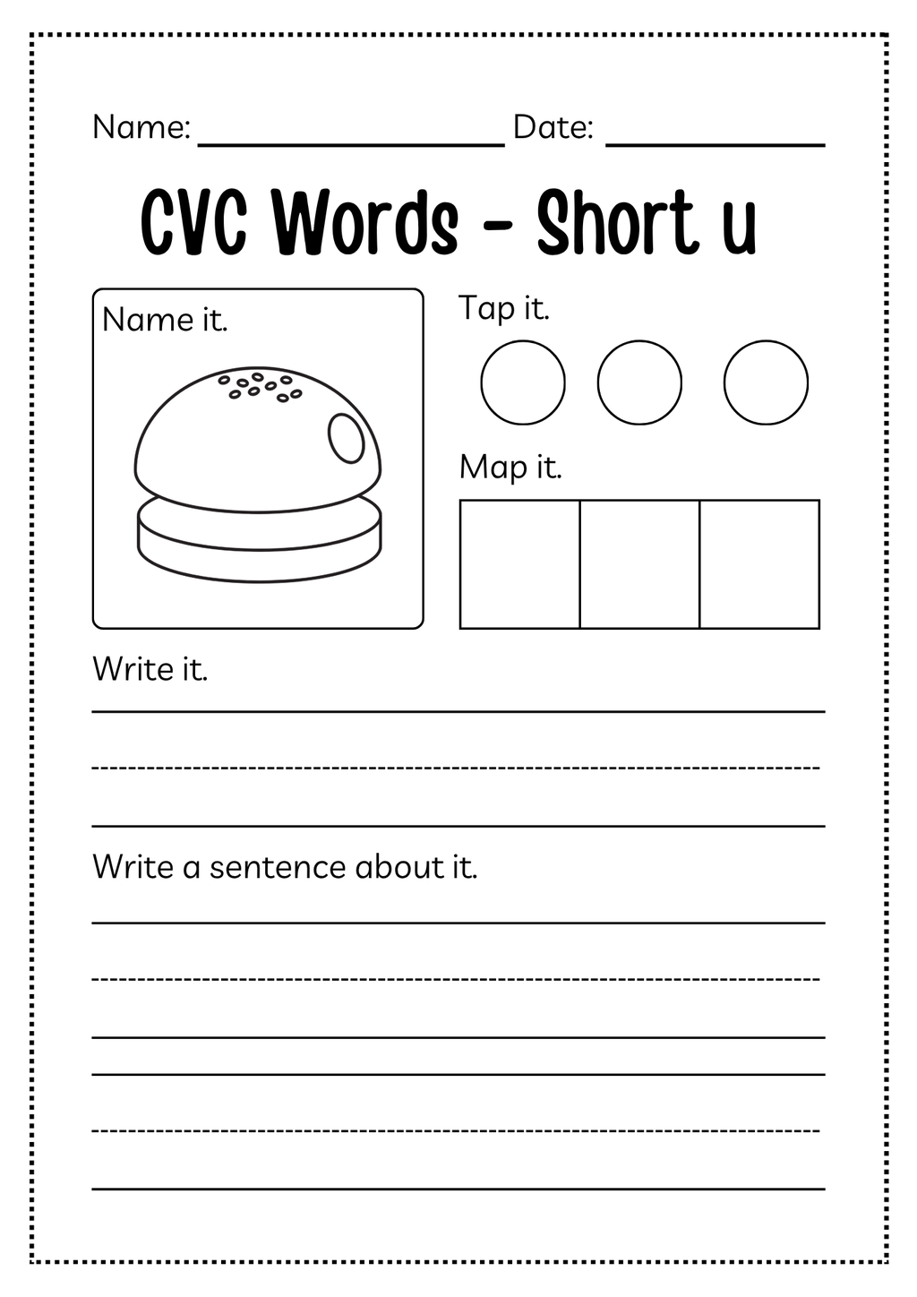 CVC Word Workbook 76 pages | Printable Phonics Activities