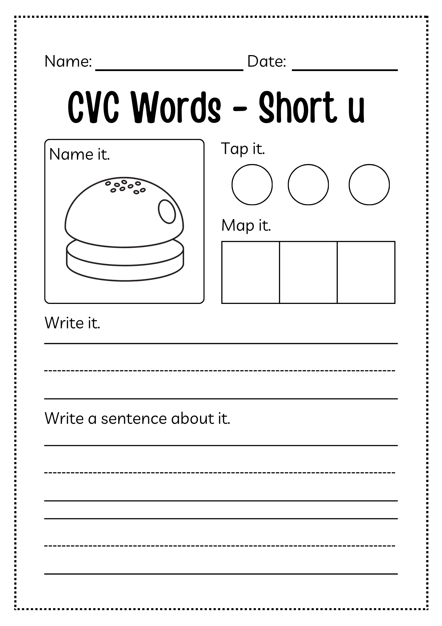 CVC Word Workbook 76 pages | Printable Phonics Activities