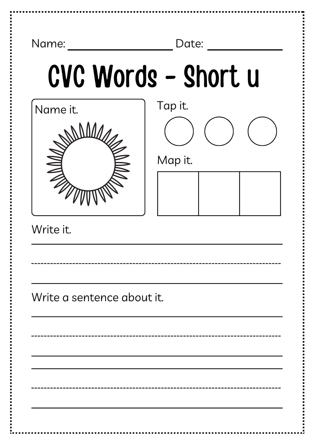 CVC Word Workbook 76 pages | Printable Phonics Activities