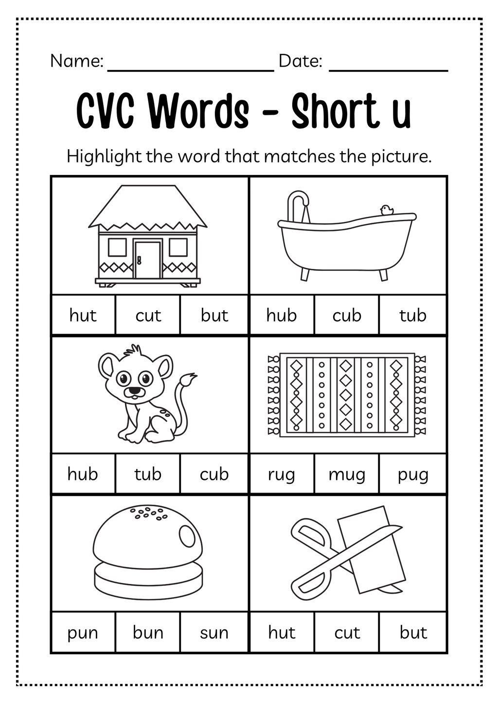 CVC Word Workbook 76 pages | Printable Phonics Activities