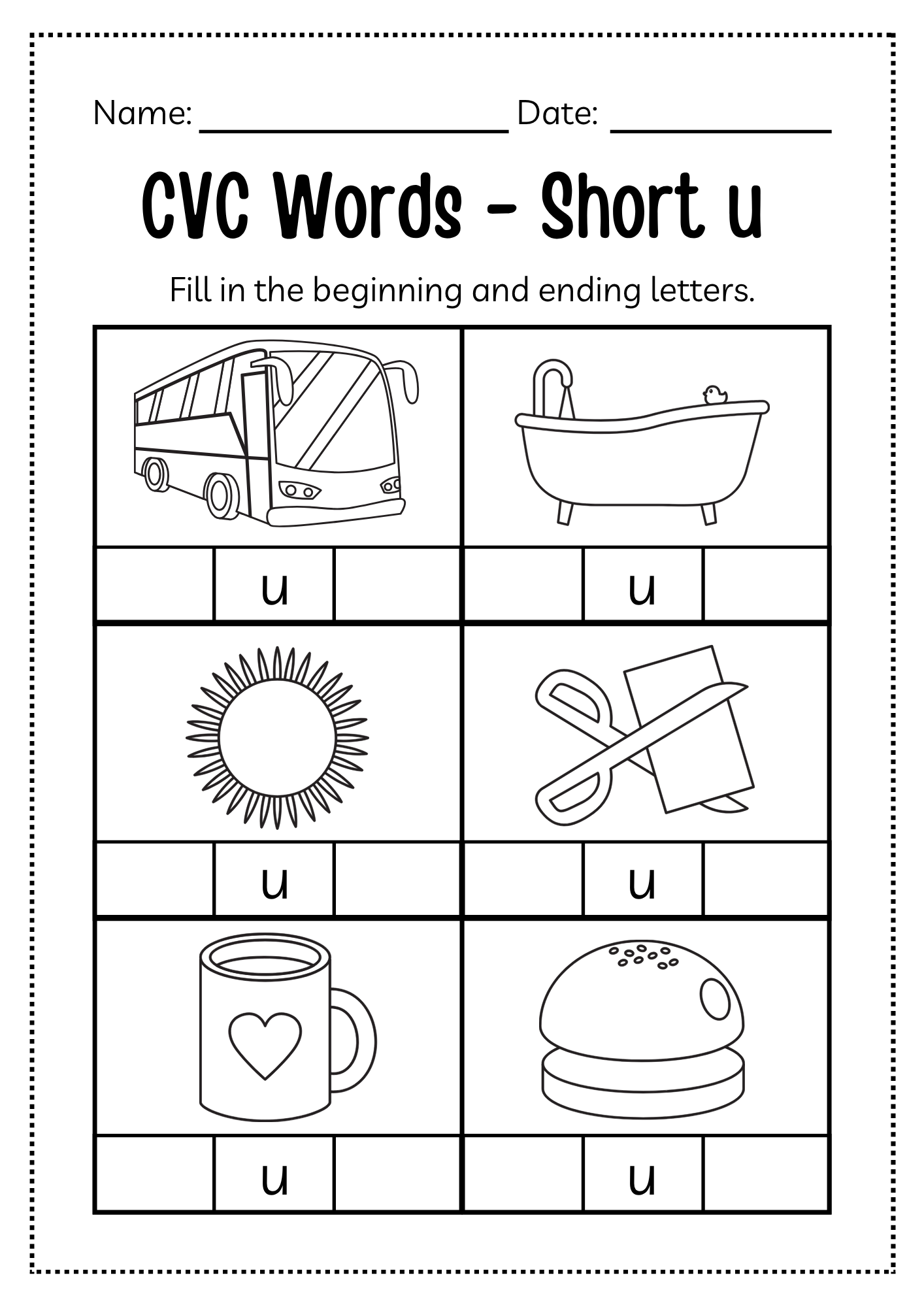 CVC Word Workbook 76 pages | Printable Phonics Activities