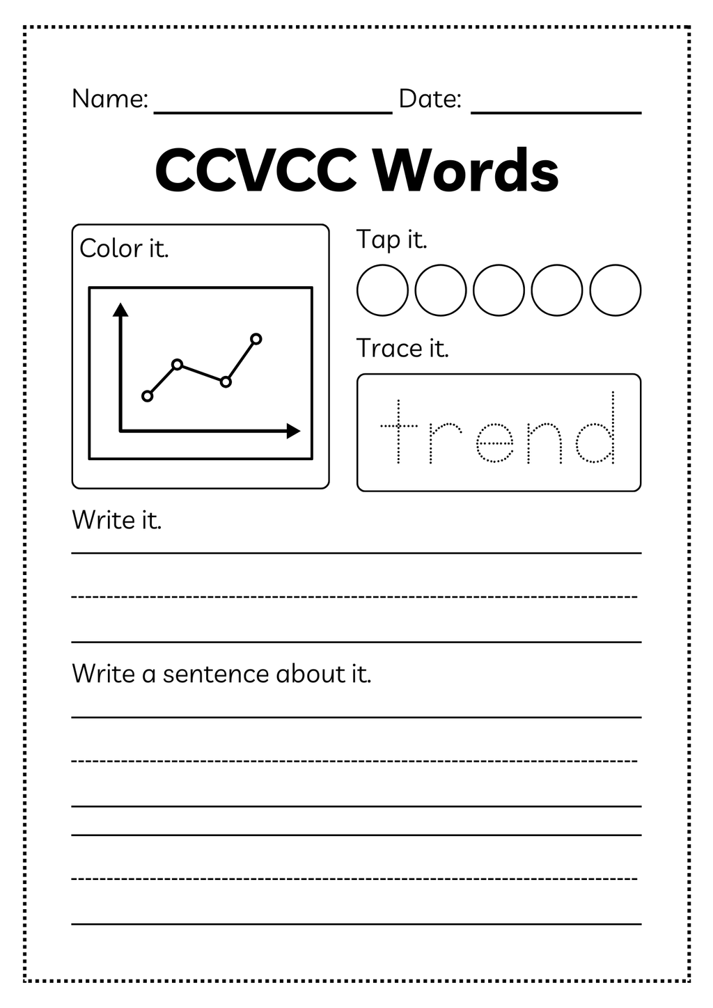 CCVCC Word Workbook 35 pages | Printable Phonics Activities