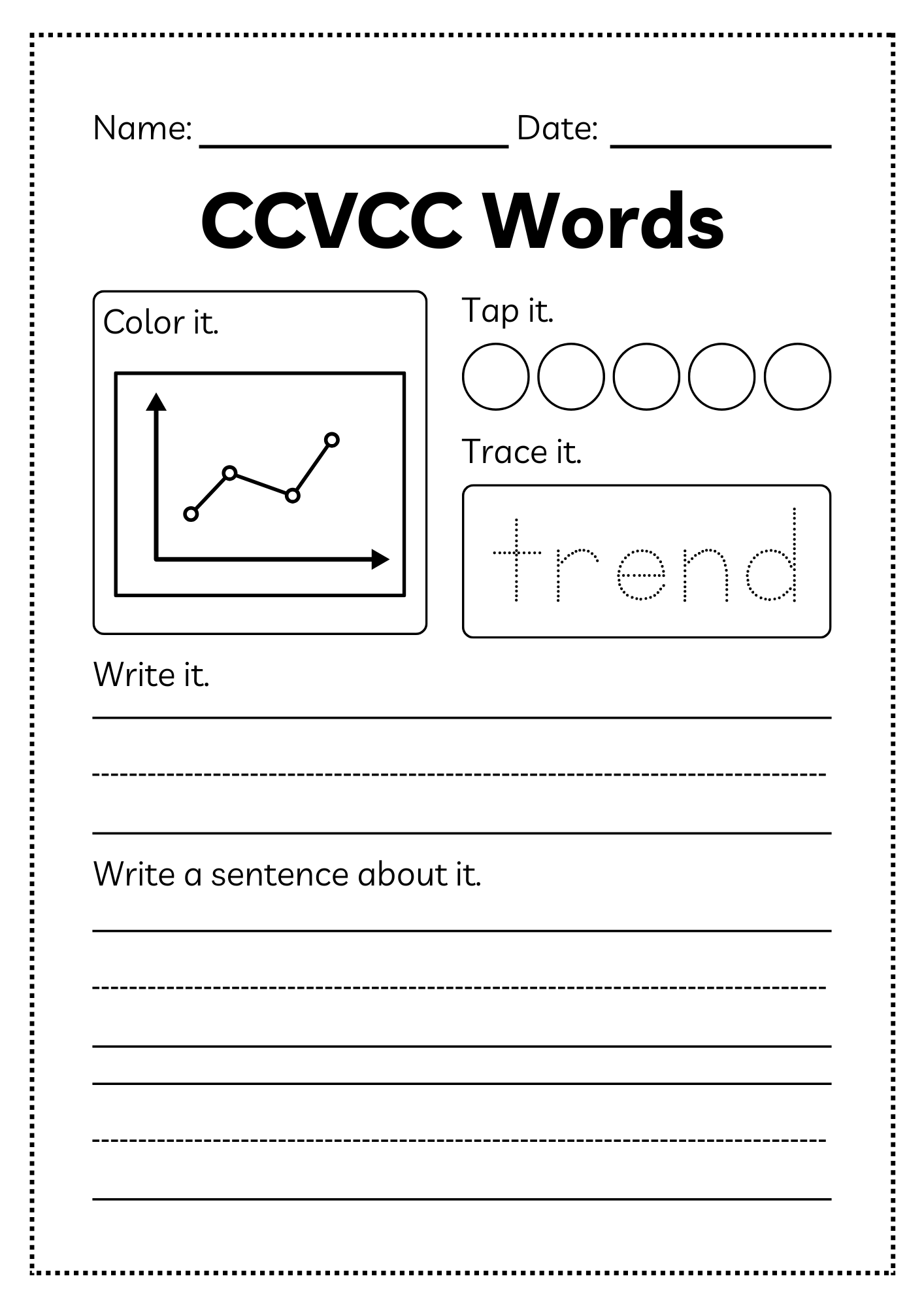 CCVCC Word Workbook 35 pages | Printable Phonics Activities