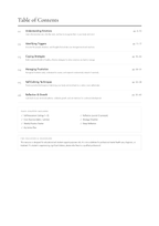 Emotional Regulation Workbook table of contents preview