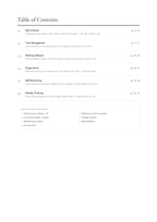 Executive Functioning Workbook table of contents preview