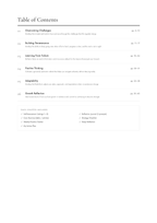 Resilience Workbook table of contents preview
